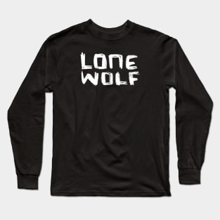 Lone Wolf Hand Type Design Long Sleeve T-Shirt